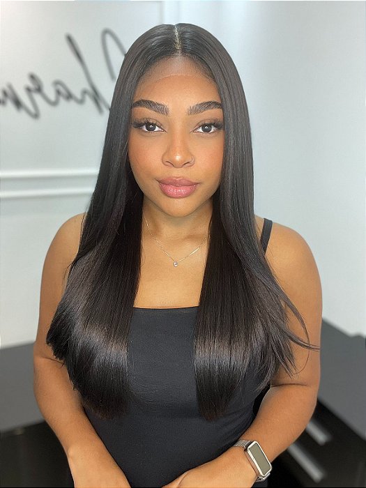 Lace Front Sarah Castanho Escuro