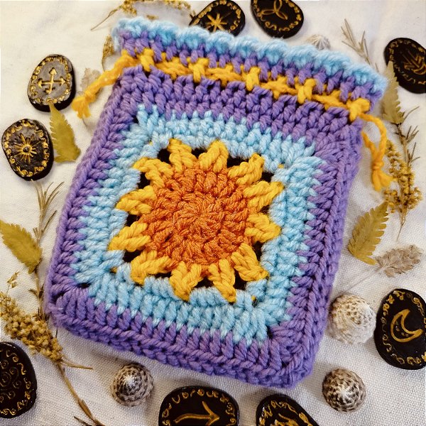 Bolsa Sol para Runas e Oráculos