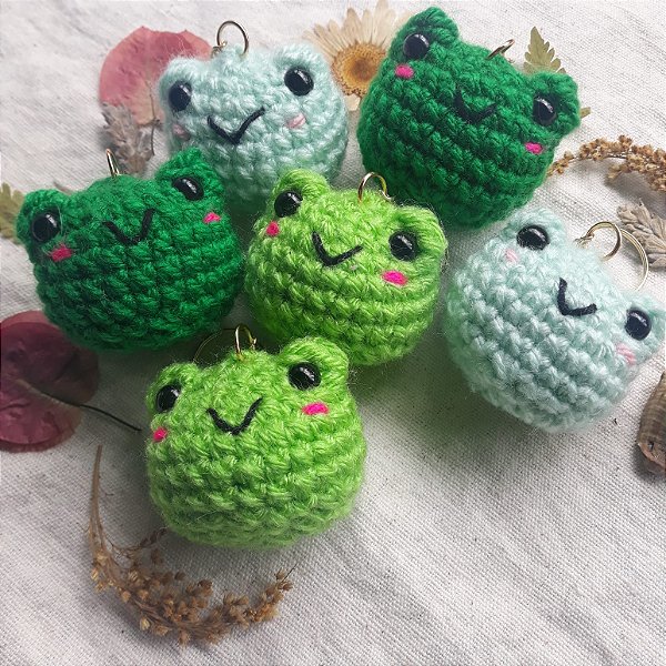 Chaveiro Amigurumi Sapinho