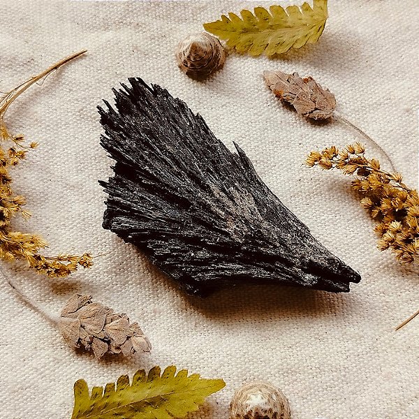 Cianita Vassoura de Bruxa Bruta