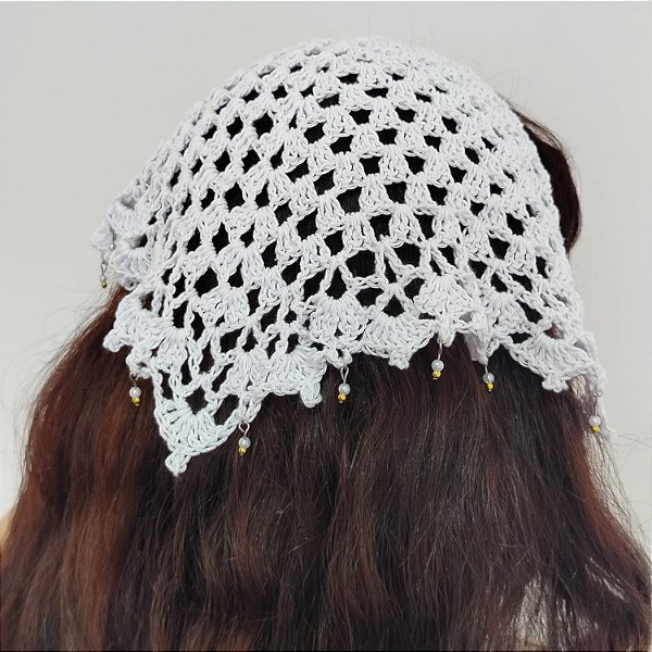 Bandana Vênus feita em crochê
