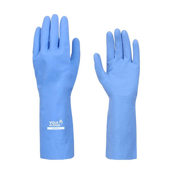 Luva Multiuso látex - AZUL - PAR - VOLK - TAM. G - CA 10695