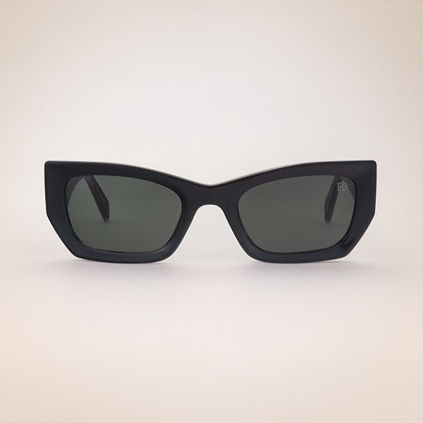 ÓCULOS DE SOL RETANGULAR PRETO/BRANCO - MODELO RAMONA