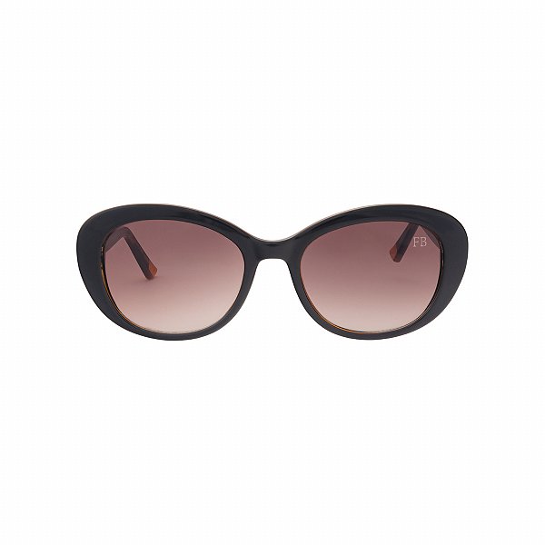 ÓCULOS DE SOL PRETO COM NUANCES CARAMELO - MODELO MARINA