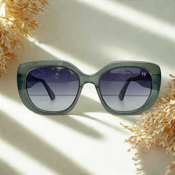 ÓCULOS DE SOL VERDE ESCURO - RIVIERA