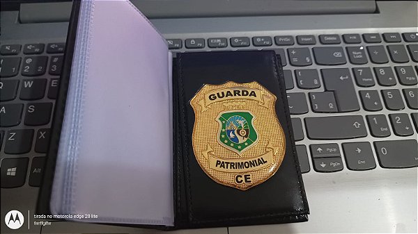 Carteira  Porta Funcional em couro com brasão Guarda Patrimonial  CE - TEMOS TODO ESTADOS