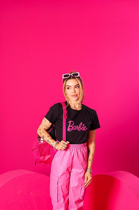 T-Shirt Barbie Black/Pink