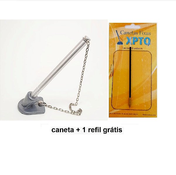 Kit canetas fixas magic cromada + refis grátis