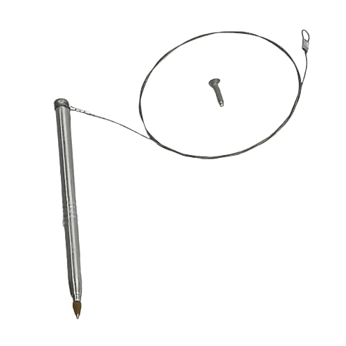 CANETA FIXA XPTO CABO DE AÇO KIT C/5 ou 10 UNIDADES