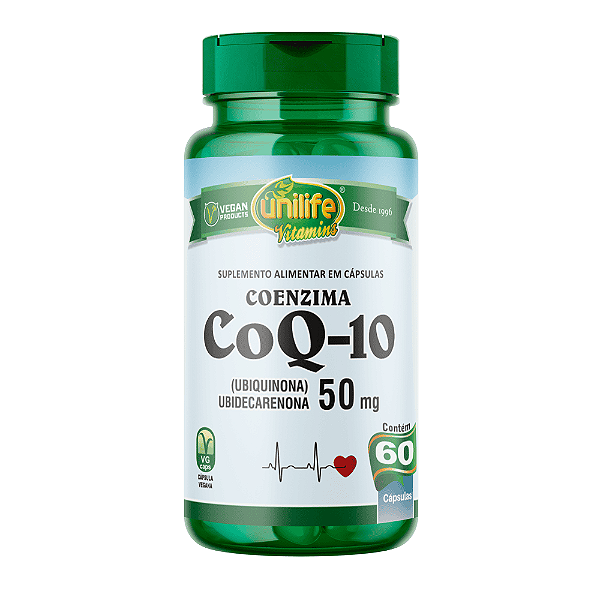 Coenzima Coq-10 Ubiquinona 50Mg Unilife 60 Cápsulas