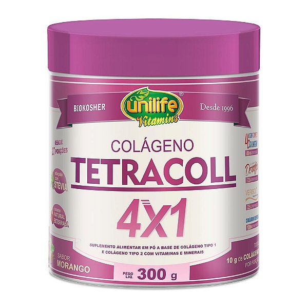 Colágeno Tetracoll 4 X 1 Unilife 300g