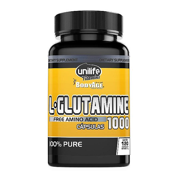 Glutamina L-glutamine 1000mg Unilife 120 Caps