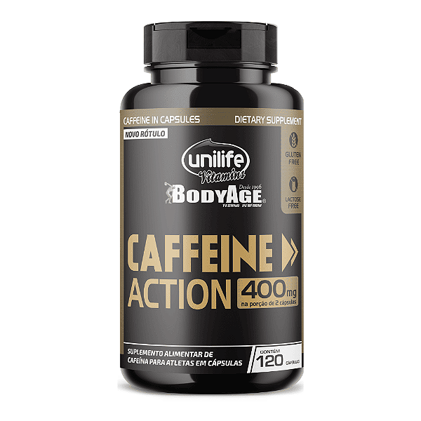 Cafeína Caffeine Action 700Mg Unilife 120 Cápsulas