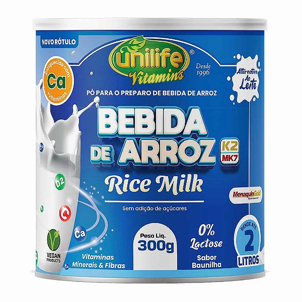 Bebida de Arroz Rice Milk Baunilha Unilife 300g