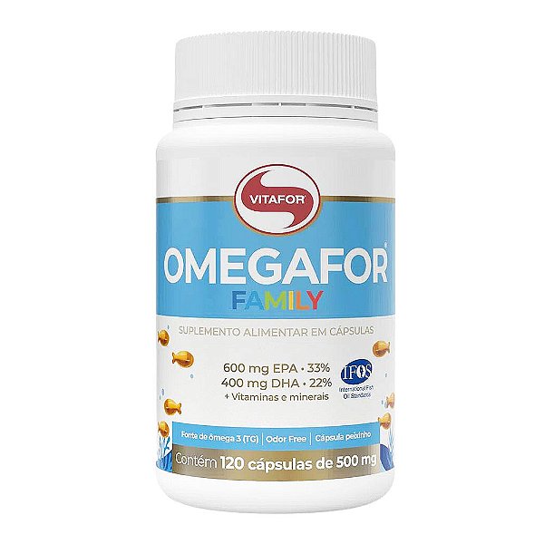 Omegafor Family 500mg Vitafor 120 Cápsulas