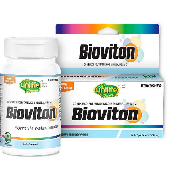 Multivitamínico Bioviton de A a Z 560 Mg Unilife 60 Cápsulas