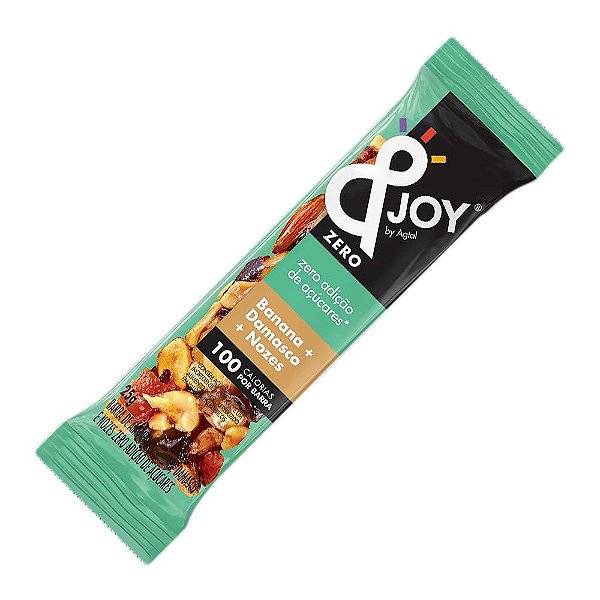 Barra Joy Zero Açúcar Banana e Damasco Nozes Agtal 25g