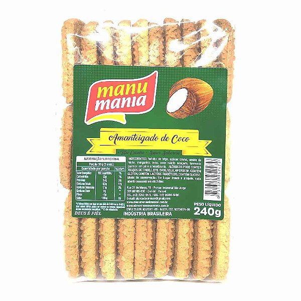 Amanteigado Coco Manu Mania 240G