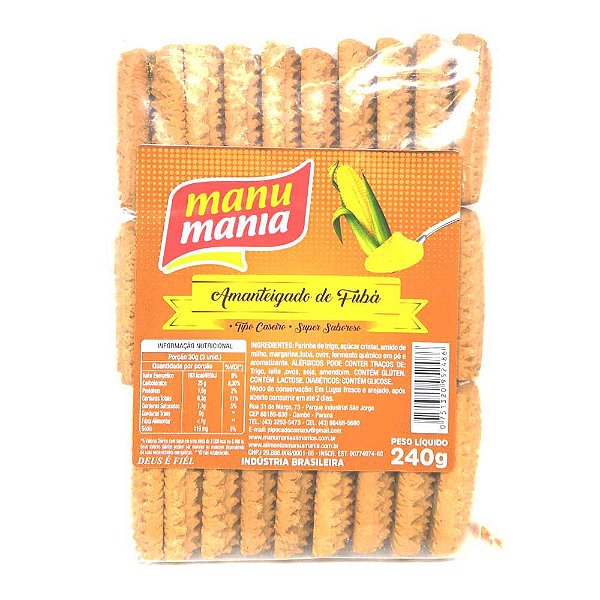 Amanteigado Fuba  Manu Mania 240G