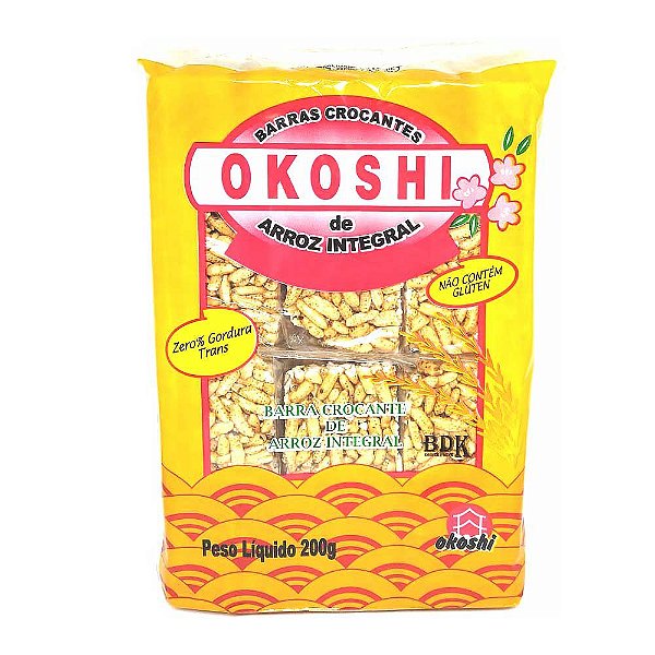 Biscoito Arroz Integral Caramelizado Okoshi 200G
