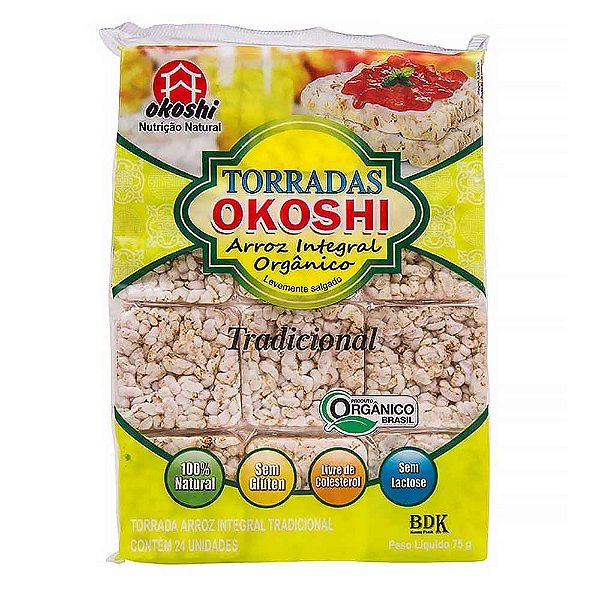 Torrada Arroz Tradicional Okoshi 75G