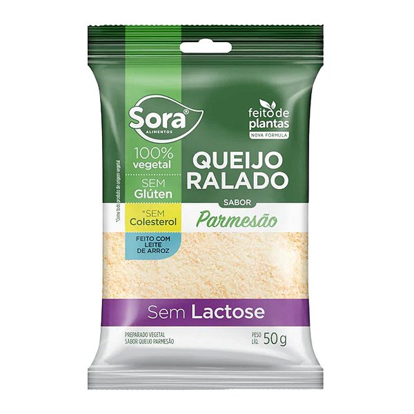 Queijo Ralado Vegetal Parmesão Sora 50g