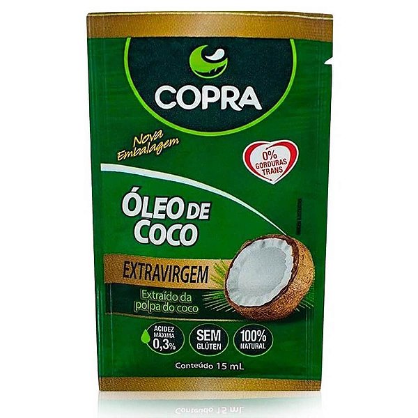 Óleo De Coco Extra Virgem Copra Sachet 15ml