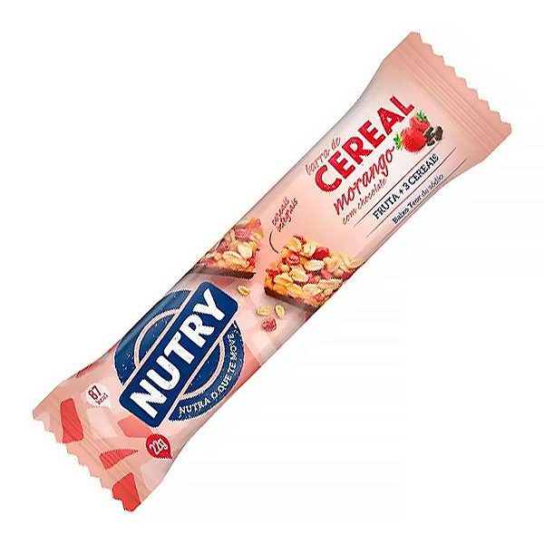 Barra de Cereal Morango e Chocolate Nutry 22g Unidade