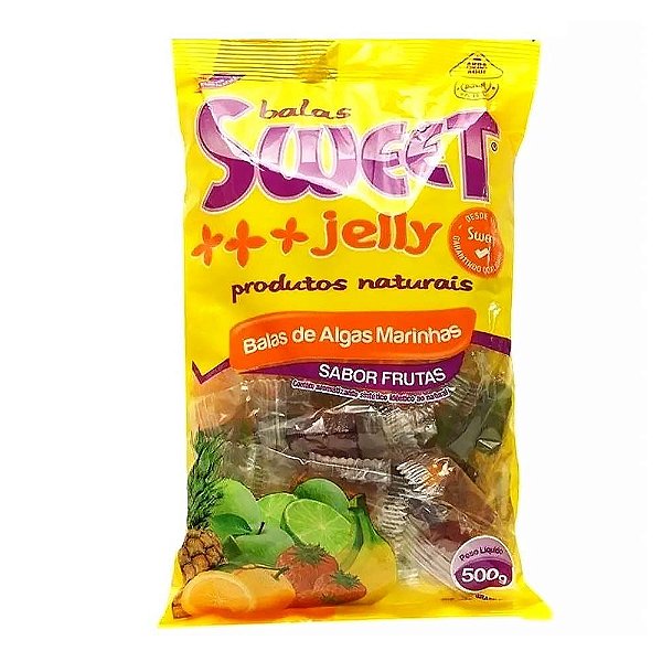 Balas de Algas Marinhas Sabor Frutas Sweet Jelly 500g