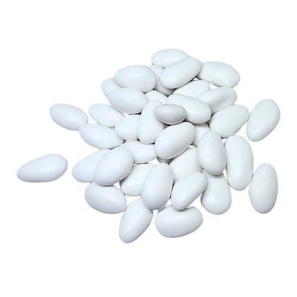 Amêndoa Confeitada Branca Pacote 100g