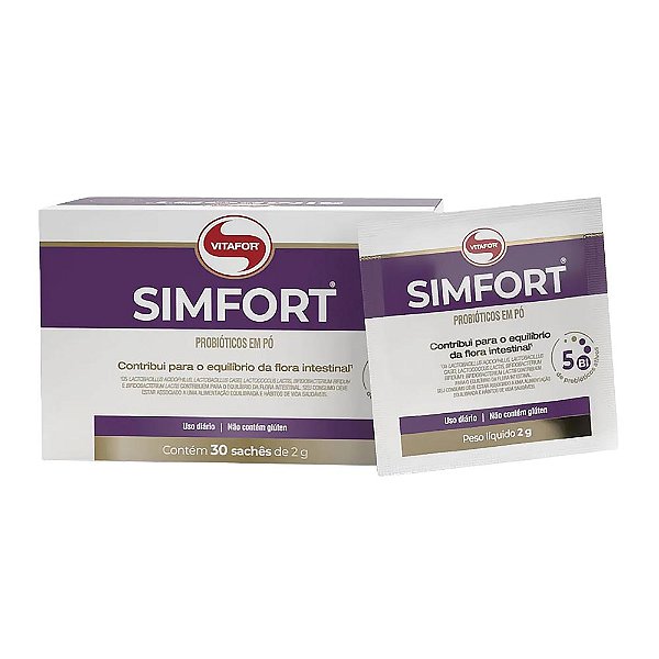 Simfort Probiótico em Pó Vitafor 30 Sachês