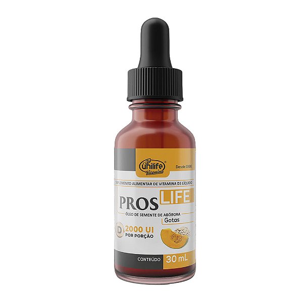 Proslife Óleo De Semente De Abóbora Com Vitamina D3 Unilife 30ml