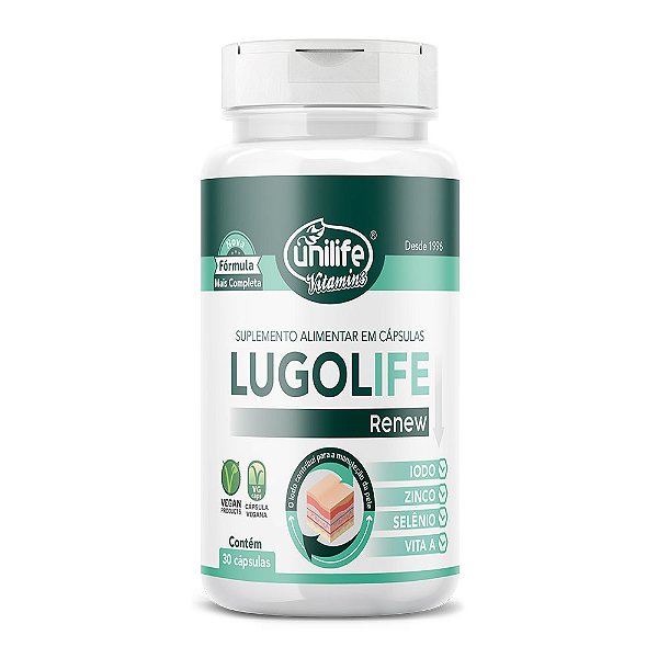 Lugolife Renew Iodo, Zinco, Selênio e Vitamina A 30 Cápsulas Unilife