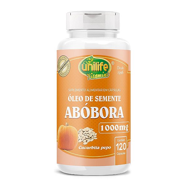 Óleo de Semente de Abóbora 1000Mg Unilife 120 Cápsulas
