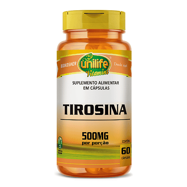 Tirosina 500mg Unillife 60 Cápsulas