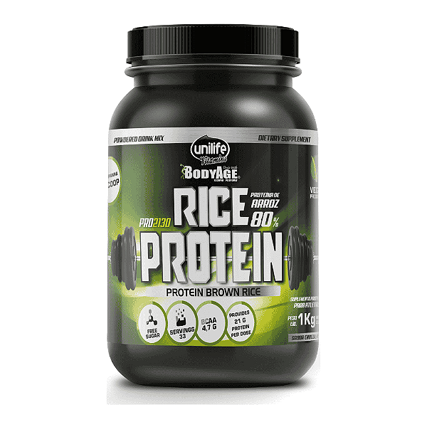 Rice Protein Proteina de Arroz Sabor Chocolate Unilife 1Kg