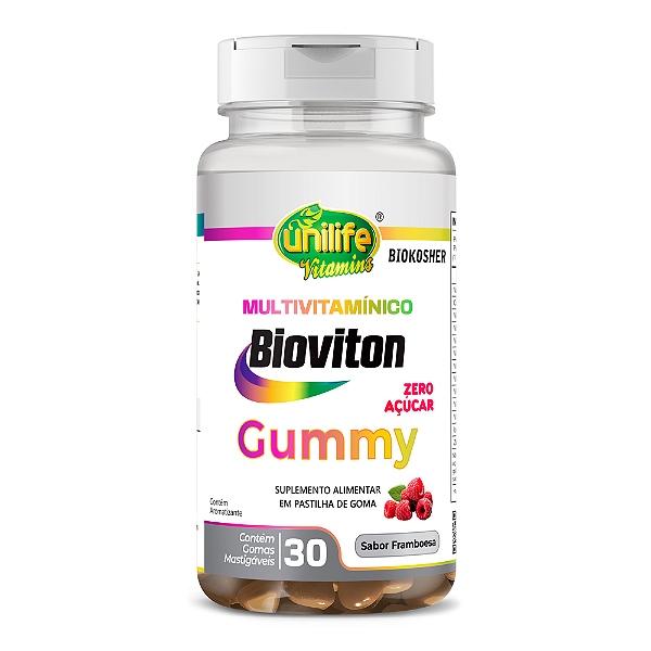 Bioviton Gummy Multivitamínico Sabor Framboesa Unilife 30 Gomas