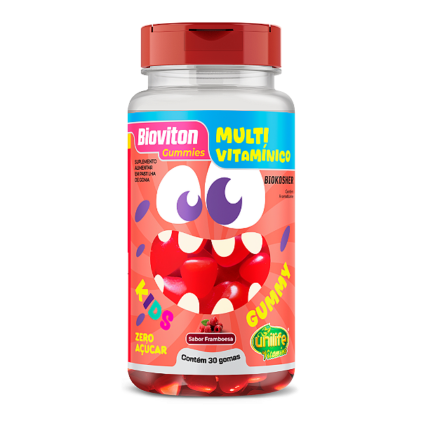 Bioviton Gummy Kids Multivitamínico Sabor Framboesa Unilife 30 Gomas