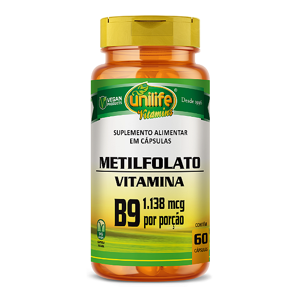 Vitamina B9 Metilfolato Unilife 60 Cápsulas