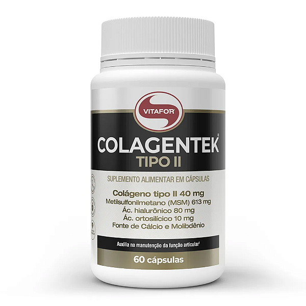 Colágeno Colagentek Tipo II Vitafor 60 Cápsulas