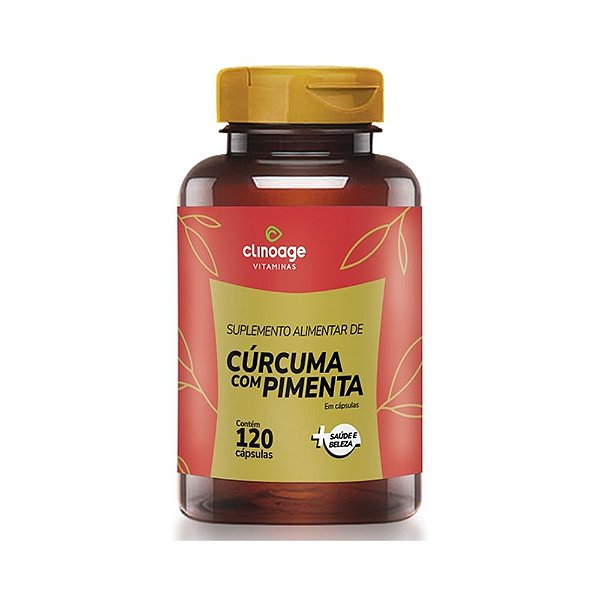Cúrcuma Com Pimenta Clinoage 120 Cápsulas