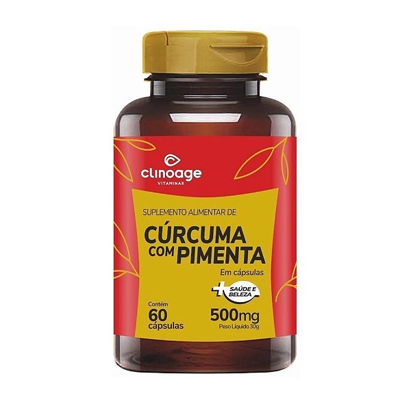 Cúrcuma Com Pimenta Clinoage 60 Cápsulas