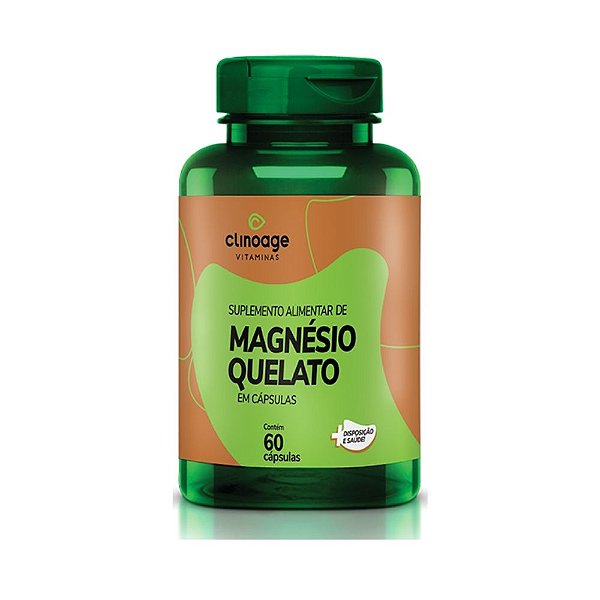 Magnésio Quelato Clinoage 60 Cápsulas