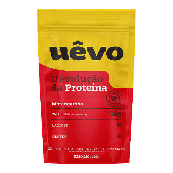 Uêvo Proteina De Ovo Isolada Morango 420g