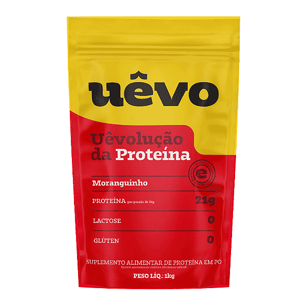 Uêvo Proteina De Ovo Isolada Morango 1kg