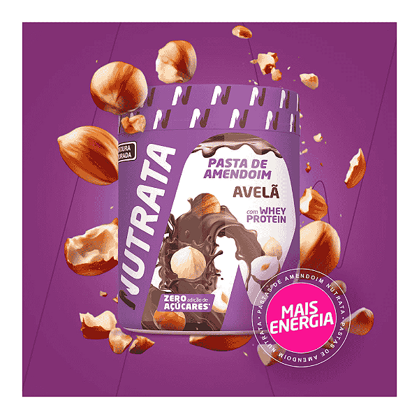 Pasta de Amendoim Proteica Avelã Nutrata 600g Unidade