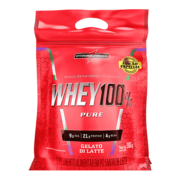 Refil Whey 100% Pure Gelato Di Latte Integralmedica 900g