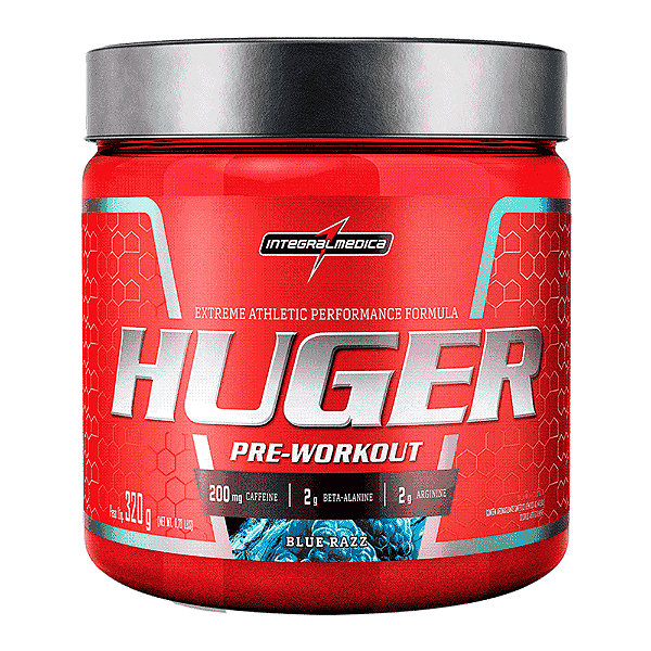 Huger Blue Razz Pré Treino Integralmedica 300g