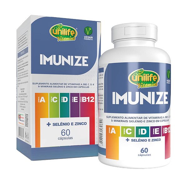 Imunize (Suplemento Vitamínico: A. B12. C. D. E. Selênio E Zinco) Unilife 600Mg