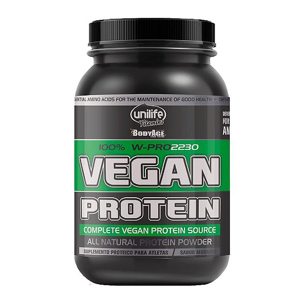 Vegan Protein - Soja, Ervilha E Arroz Morango Unilife 900g